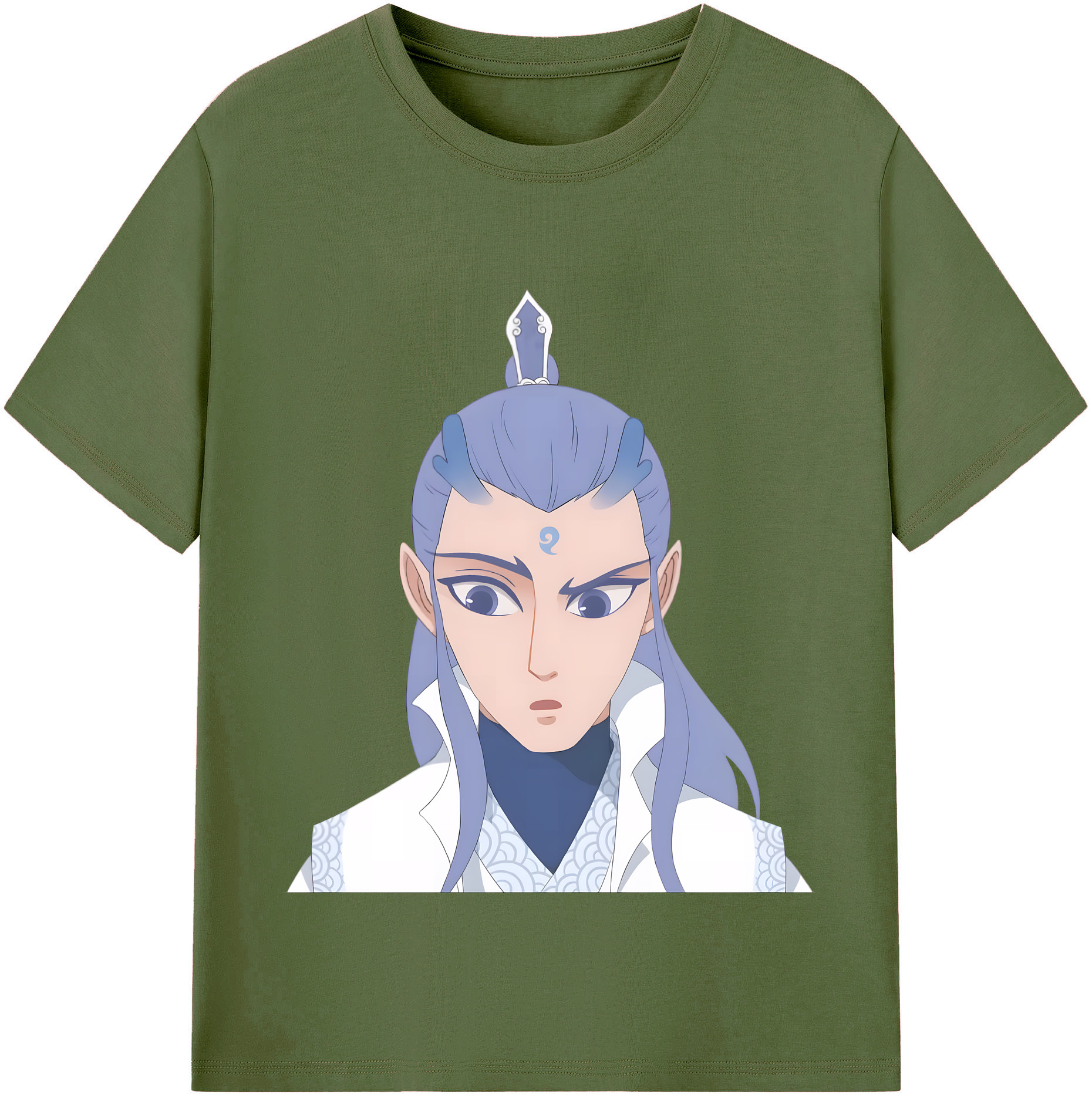（画像用） Ne Zha 2 ナタ 魔童の大暴れ 綿100％半袖Tシャツ（フロントプリント）